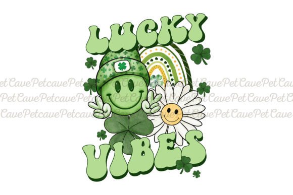 Download Lucky Vibes Retro St. Patrick's Day PNG - St. patrick's Collection