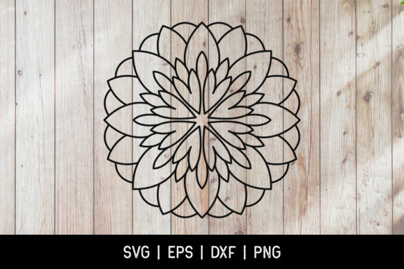 Download Simple Mandala Flower SVG Graphic - Svg graphic Collection