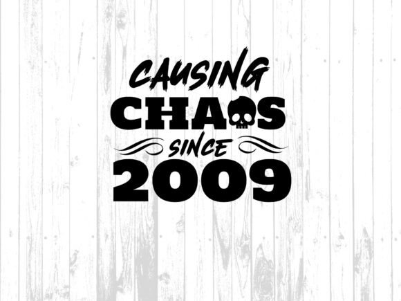 Download Causing Chaos Since 2009 Skull T-Shirt - 2009 Collection