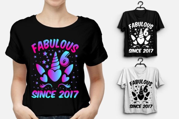 Download Fabulous 6 Since 2017 Unicorn Birthday - Premium Resources