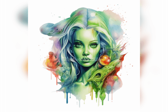 Download Aliens. Watercolor. PNG - Premium Resources